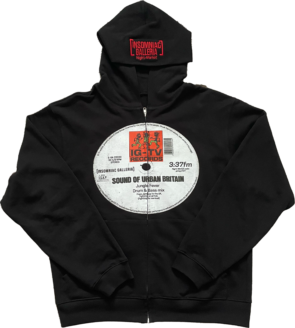 SOUND OF URBAN BRITAIN Zip up BLK Insomniac Galleria